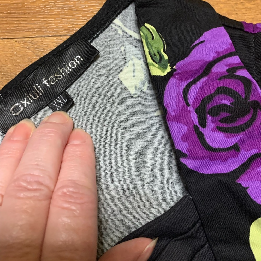 Women’s Oxiuli Black and Purple dress size xxl new with tags - Picture 14 of 15